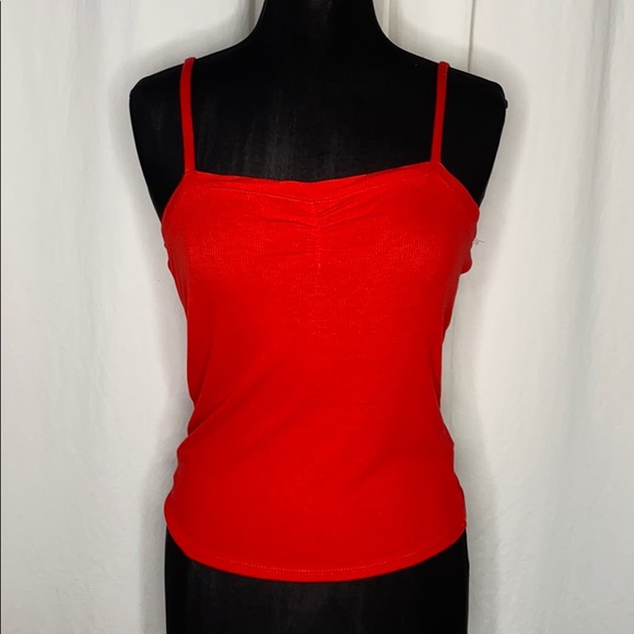 Project Social T Red Ribbed Cami Tank Top - Picture 2 of 6